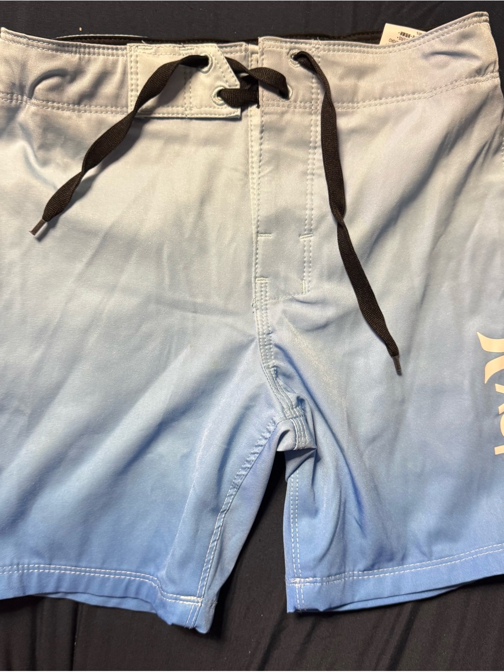 Boys Blue Ombre Swim Shorts with Drawstring